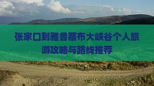 张家口到雅鲁藏布大峡谷个人旅游攻略与路线推荐