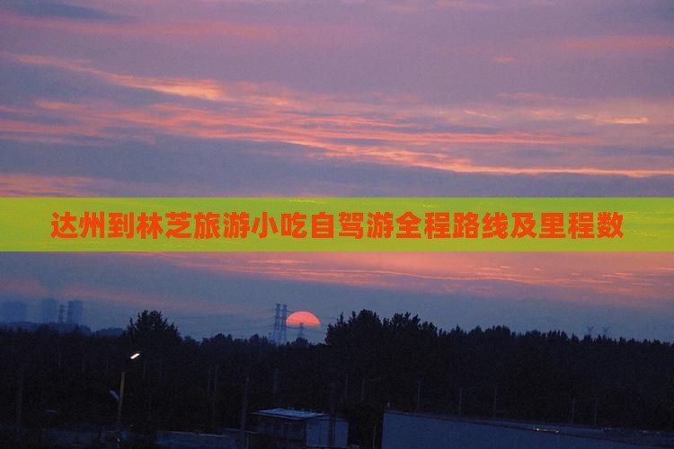 达州到林芝旅游小吃自驾游全程路线及里程数