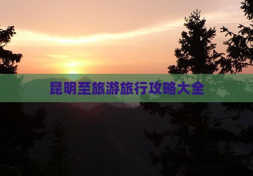 昆明至旅游旅行攻略大全