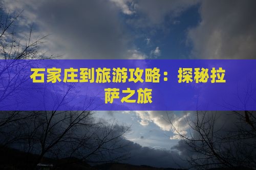 石家庄到旅游攻略：探秘拉萨之旅