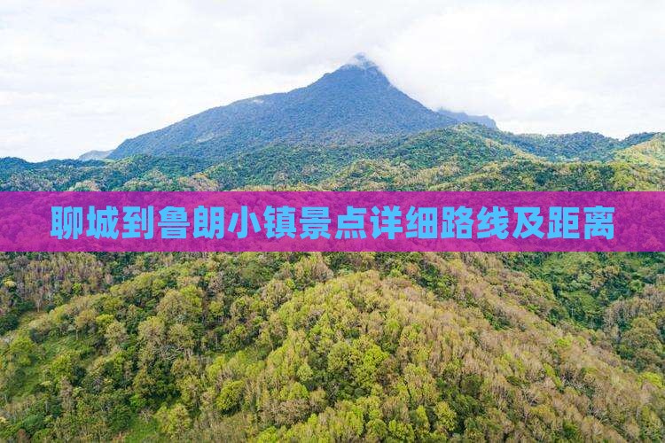 聊城到鲁朗小镇景点详细路线及距离