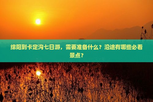 绵阳到卡定沟七日游，需要准备什么？沿途有哪些必看景点？