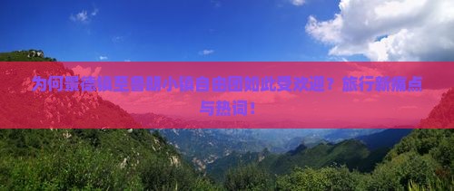 为何景德镇至鲁朗小镇自由团如此受欢迎？旅行新痛点与热词！