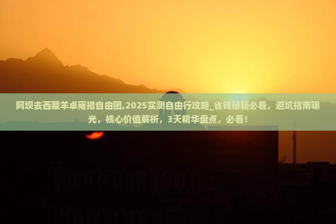 阿坝去西藏羊卓雍措自由团