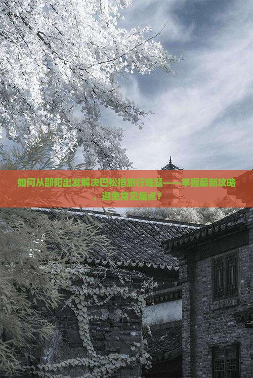 如何从邵阳出发解决巴松措旅行难题——掌握最新攻略，避免常见痛点？