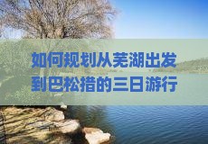 如何规划从芜湖出发到巴松措的三日游行程及必备攻略？
