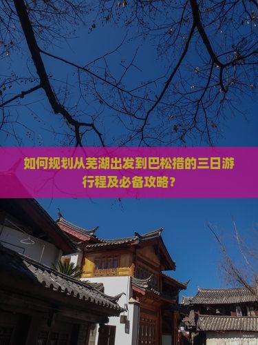 如何规划从芜湖出发到巴松措的三日游行程及必备攻略？