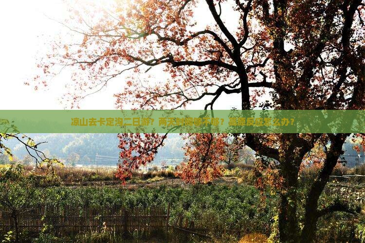 凉山去卡定沟二日游？两天时间够不够？高原反应怎么办？