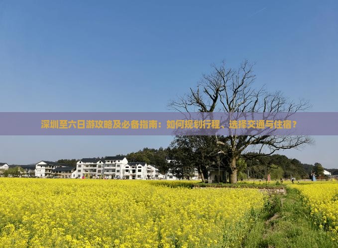 深圳至六日游攻略及必备指南：如何规划行程、选择交通与住宿？