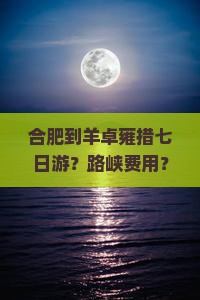 合肥到羊卓雍措七日游？路峡费用？注意事项？