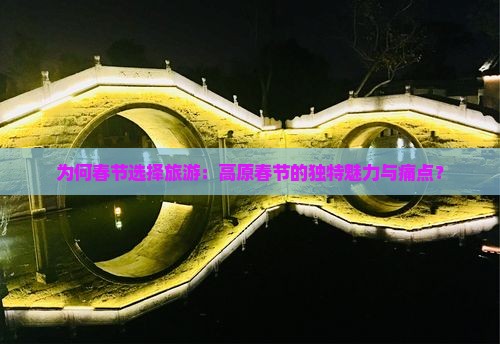 为何春节选择旅游：高原春节的独特魅力与痛点？