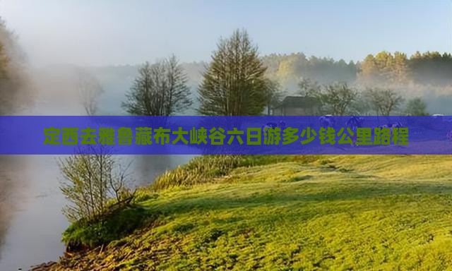 定西去雅鲁藏布大峡谷六日游多少钱公里路程