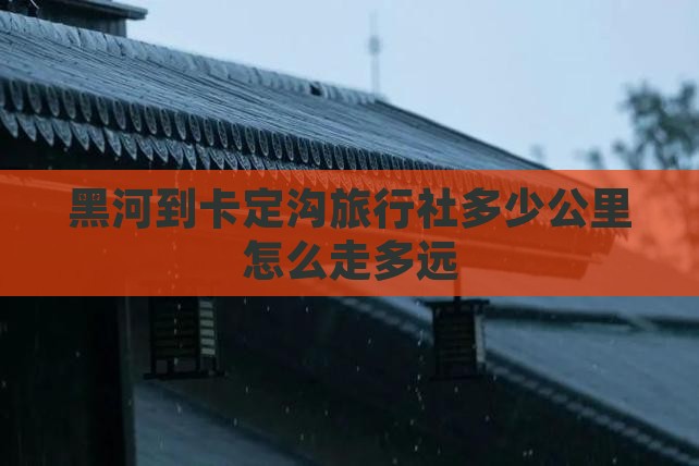 黑河到卡定沟旅行社多少公里怎么走多远