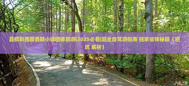 昌都到西藏鲁朗小镇团体旅游