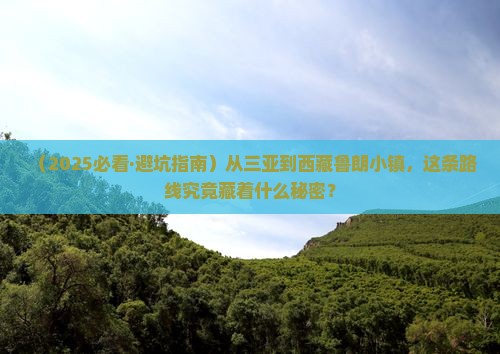 三亚到西藏鲁朗小镇旅行社