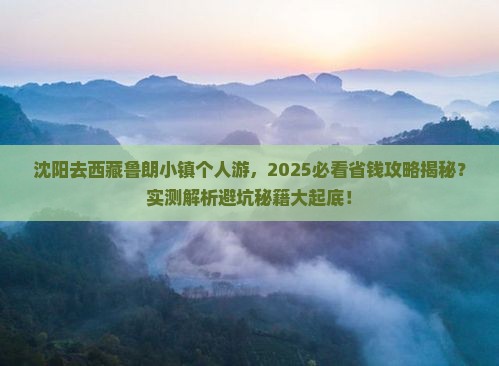沈阳去西藏鲁朗小镇个人游