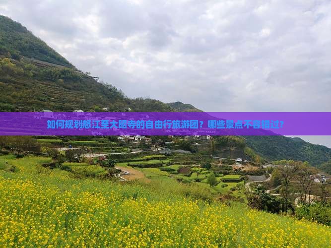 如何规划怒江至大昭寺的自由行旅游团？哪些景点不容错过？