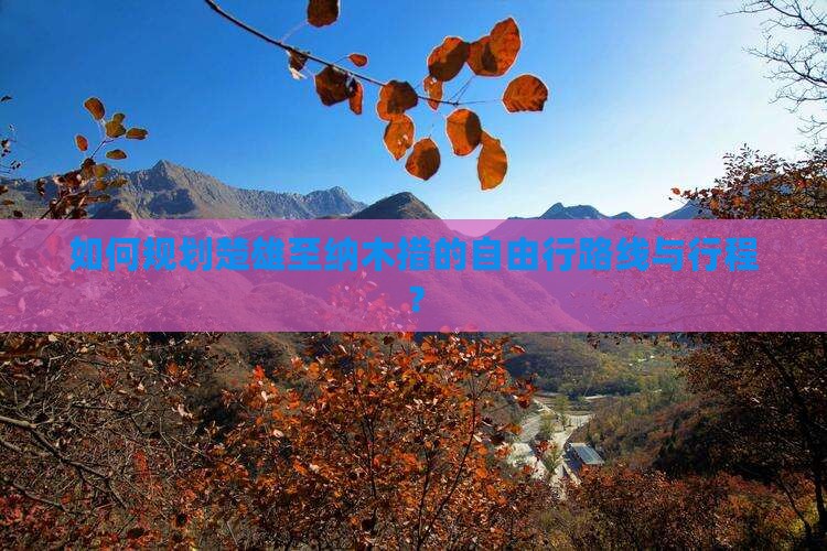 如何规划楚雄至纳木措的自由行路线与行程？