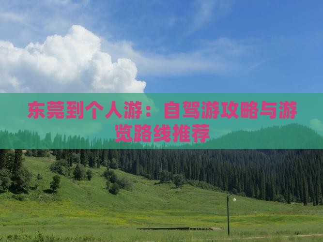 东莞到个人游：自驾游攻略与游览路线推荐