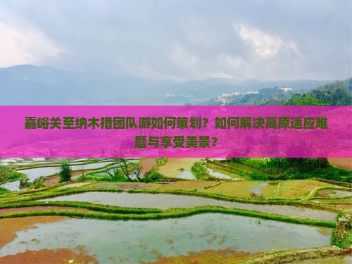 嘉峪关至纳木措团队游如何策划？如何解决高原适应难题与享受美景？
