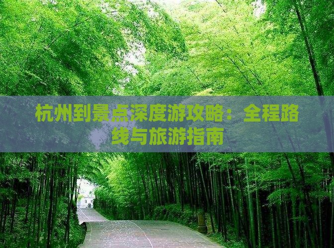 杭州到景点深度游攻略：全程路线与旅游指南