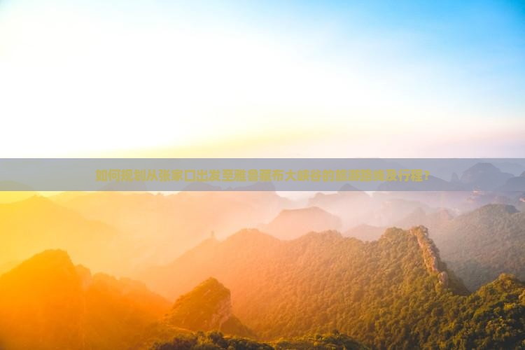 如何规划从张家口出发至雅鲁藏布大峡谷的旅游路线及行程？