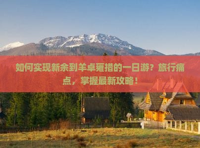 如何实现新余到羊卓雍措的一日游？旅行痛点，掌握最新攻略！