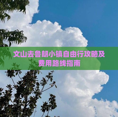 文山去鲁朗小镇自由行攻略及费用路线指南