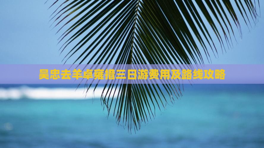吴忠去羊卓雍措三日游费用及路线攻略