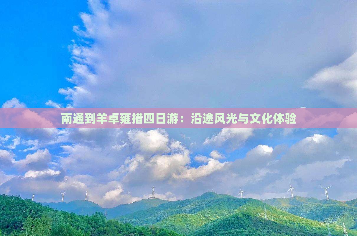南通到羊卓雍措四日游：沿途风光与文化体验