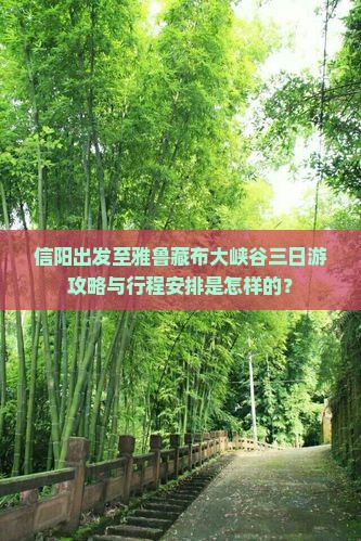 信阳出发至雅鲁藏布大峡谷三日游攻略与行程安排是怎样的？