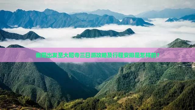 衡阳出发至大昭寺三日游攻略及行程安排是怎样的？