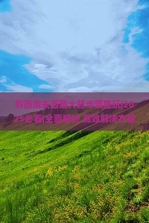 黔西南去西藏大昭寺哪里玩