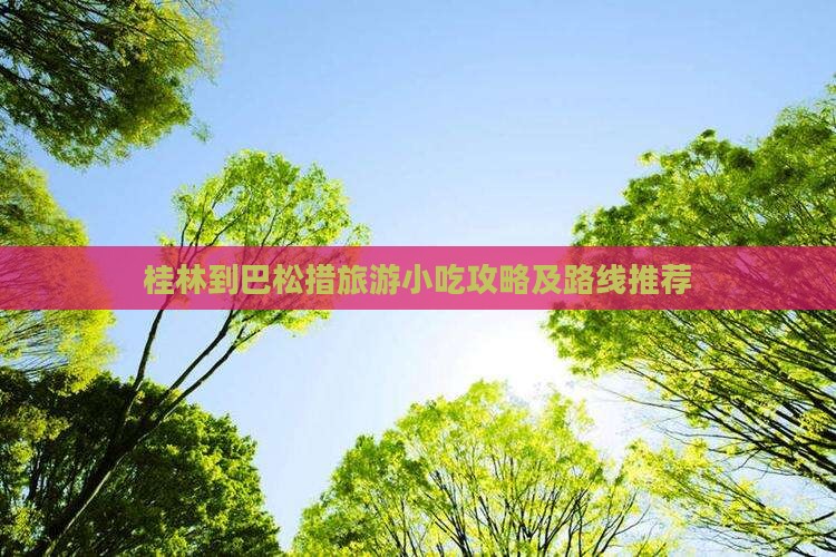 桂林到巴松措旅游小吃攻略及路线推荐
