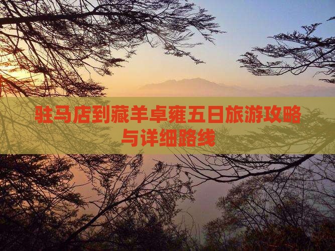 驻马店到藏羊卓雍五日旅游攻略与详细路线