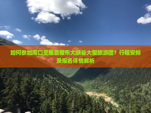 如何参加周口至雅鲁藏布大峡谷大型旅游团？行程安排及报名详情解析
