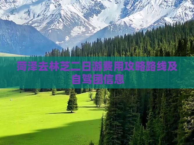 菏泽去林芝二日游费用攻略路线及自驾团信息