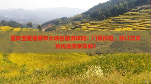 重庆至雅鲁藏布大峡谷旅游攻略：门票价格、预订方式及优惠政策详解？