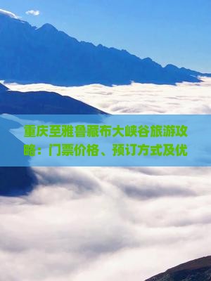 重庆至雅鲁藏布大峡谷旅游攻略：门票价格、预订方式及优惠政策详解？