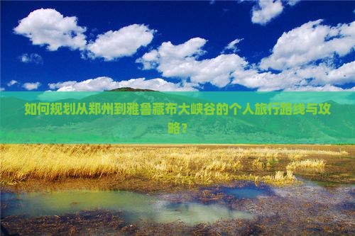 如何规划从郑州到雅鲁藏布大峡谷的个人旅行路线与攻略？
