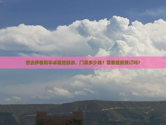想去伊春到羊卓雍措旅游，门票多少钱？需要提前预订吗？