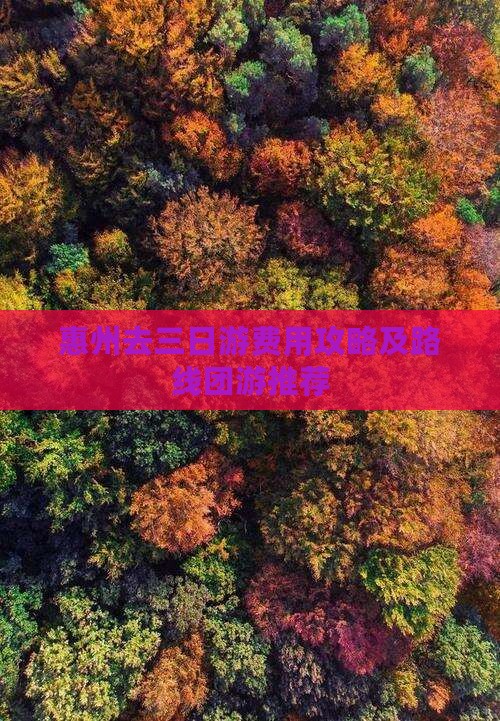 惠州去三日游费用攻略及路线团游推荐