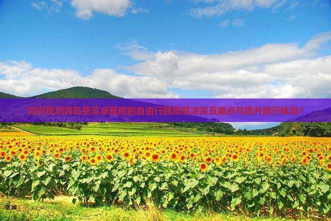 如何规划青岛至羊卓雍措的自由行路犀解决高反痛点与提升旅行体验？