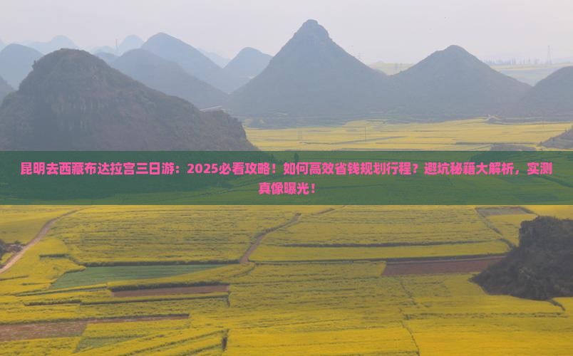 昆明去西藏布达拉宫三日游