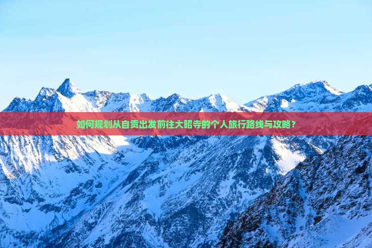 如何规划从自贡出发前往大昭寺的个人旅行路线与攻略？