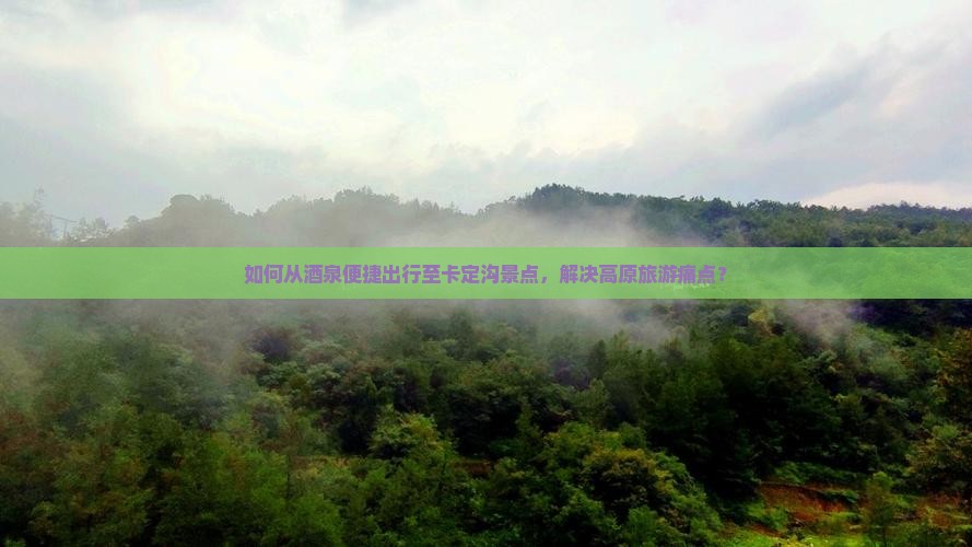 如何从酒泉便捷出行至卡定沟景点，解决高原旅游痛点？