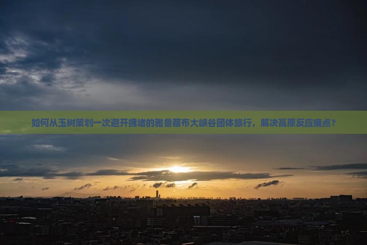 如何从玉树策划一次避开拥堵的雅鲁藏布大峡谷团体旅行，解决高原反应痛点？