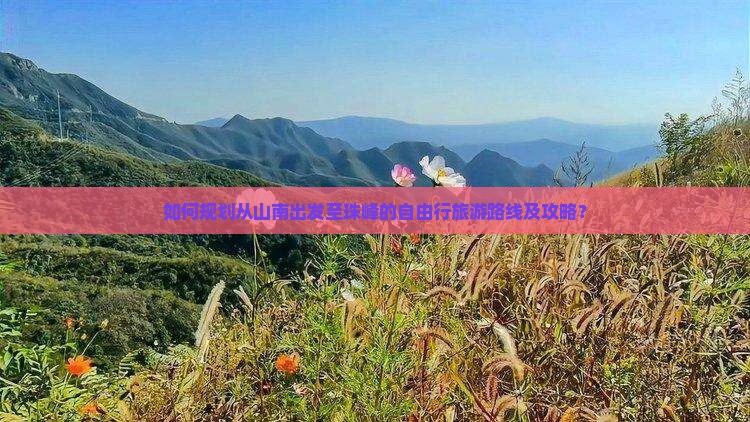 如何规划从山南出发至珠峰的自由行旅游路线及攻略？