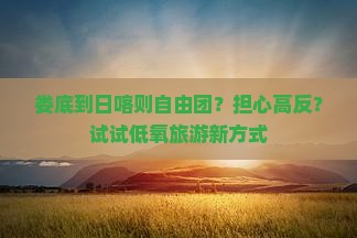 娄底到日喀则自由团？担心高反？试试低氧旅游新方式