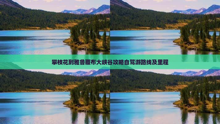 攀枝花到雅鲁藏布大峡谷攻略自驾游路线及里程